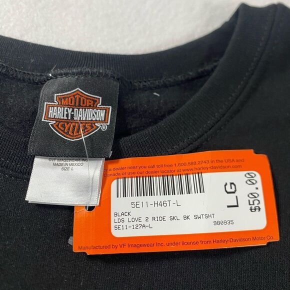 NWT Harley Davidson Women’s Sweater Sweatshirt Barnett HD El Paso TX Size Large - Picture 5 of 8